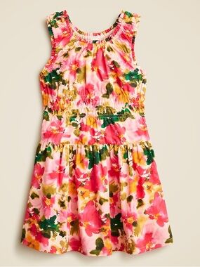 Crewcuts J. Crew Girls' scoopneck dress in cotton poplin floral 6